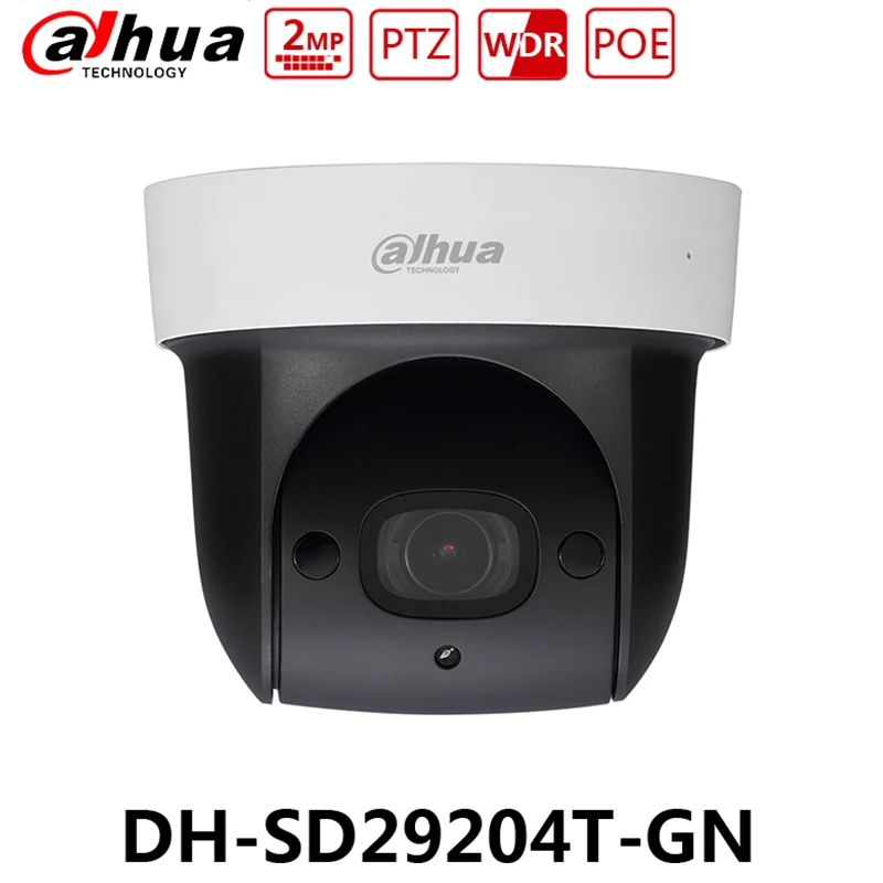 2 шт./лот Dahua оригинальный SD29204T-GN 2MP 4X оптический зум SD карта ИК; poe-питание камера Встроенный микрофон заменить SD22204T-GN с логотипом