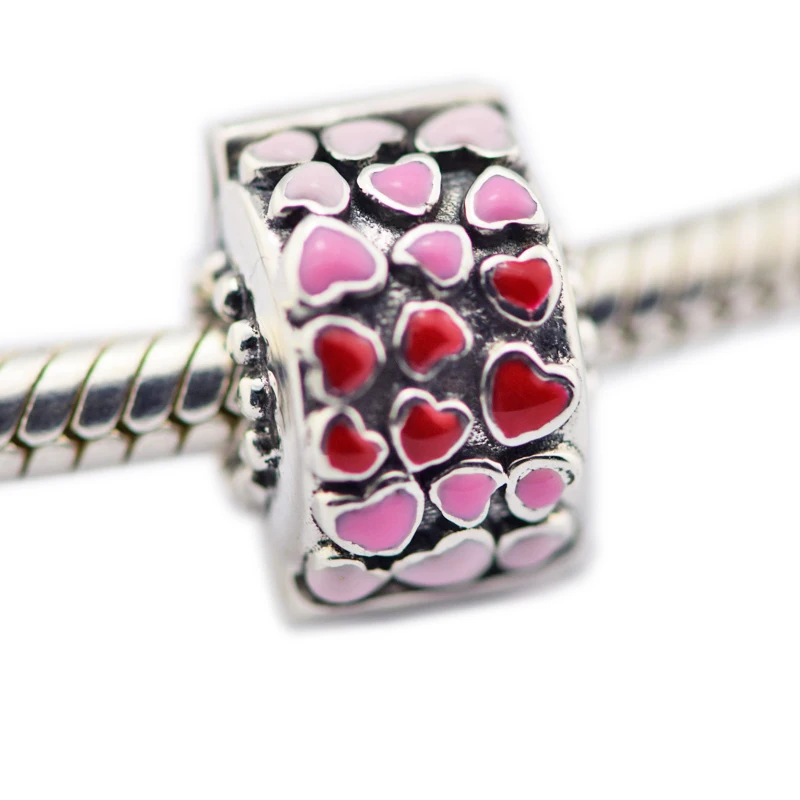 

2018 New Valentine's Day Authentic S925 Sterling Silver Jewelry Burst of Love Clip, Mixed Enamel Suitable For Bracelet Pendant