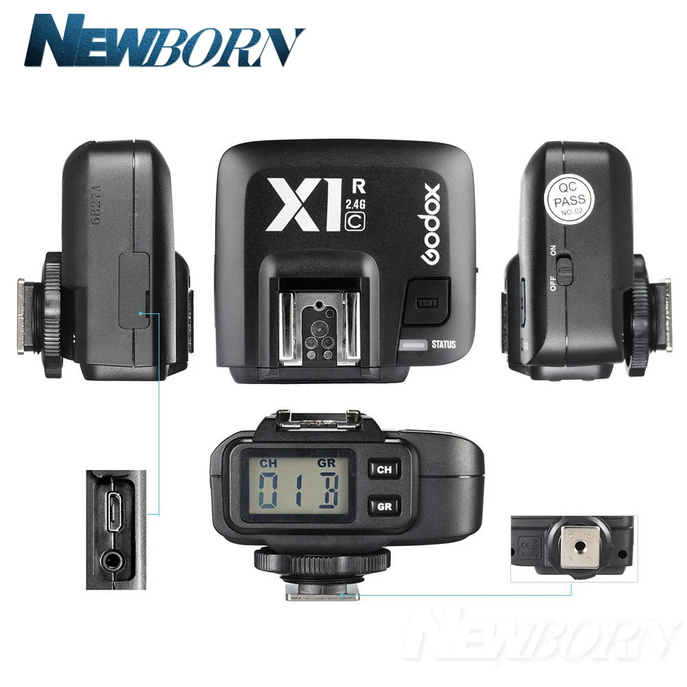 Беспроводной приемник Godox X1C X1R C TTL 2 4G Flash tigger для Canon 1000D 600D 700D 650D 100D 550D 500D 450D 400D 350D