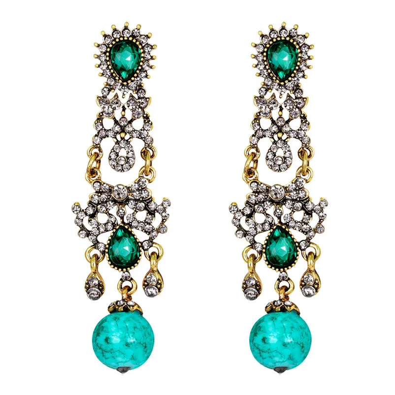 Trendy Earrings for women Dangle earrings Zircon earrings encrusted love heart earring for girls Jewelry Brincos Y10#N (4)