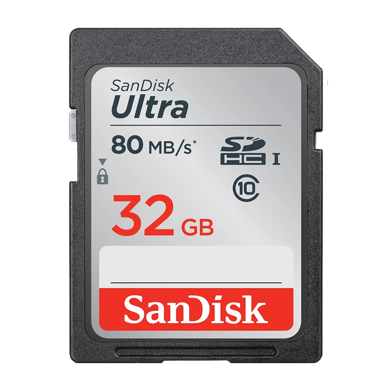 Карты памяти SanDisk Ultra SDHC карты SD 32 Гб C10 UHS I 80 МБ/с. читать Скорость для Камера