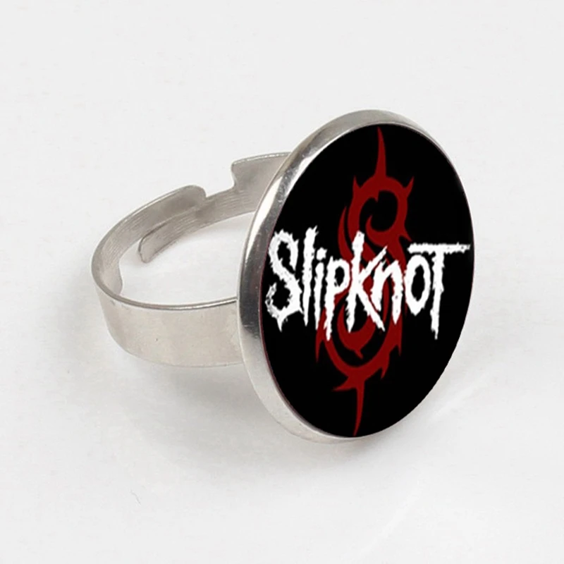 

2019 New Slipknot ring Glass Slipknot ring Rock Band Jewelry Glass Dome rings
