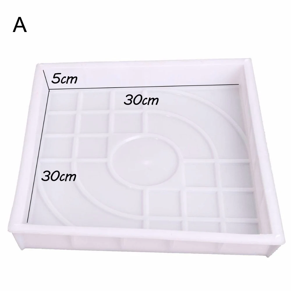 Бетон плесень тротуар DIY Пластиковые путь производитель плесень тротуарной цементной кирпичной каменной дороги формы для мощения инструмент для украшения сада - Цвет: A-30x30x5cm