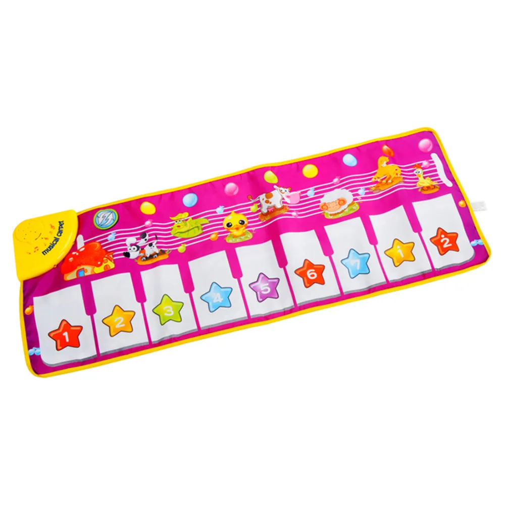 Животный узор детская сенсорная клавиатура для игр музыкальные игрушки музыкальный коврик одеяло раннее образование инструмент игрушки две версии случайная отправка