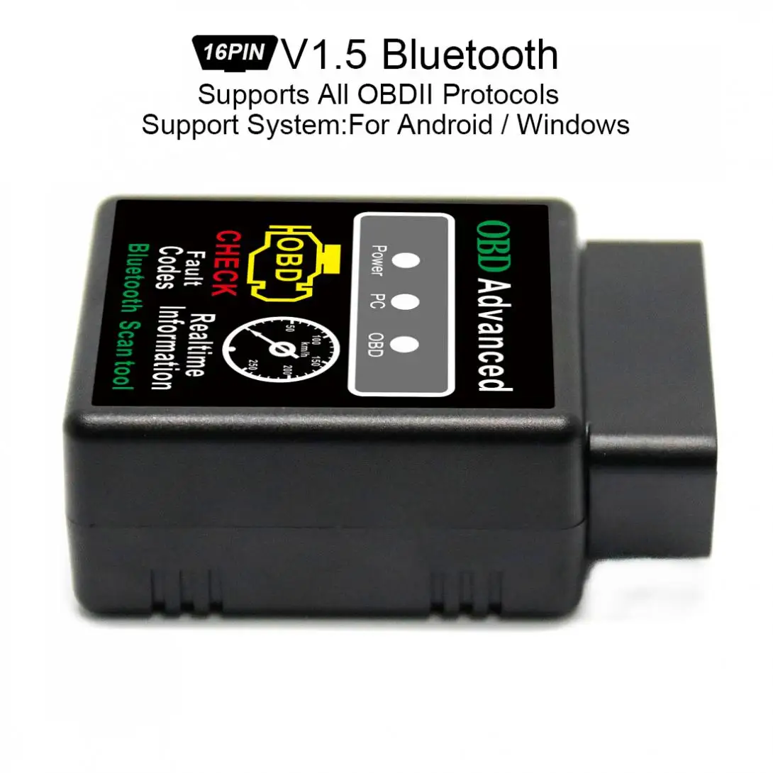 

Super Mini Bluetooth Scanner V1.5 Wireless Interface Auto V02H2-1 Interface Code Readers Diagnostic Tool OBDII Protocols