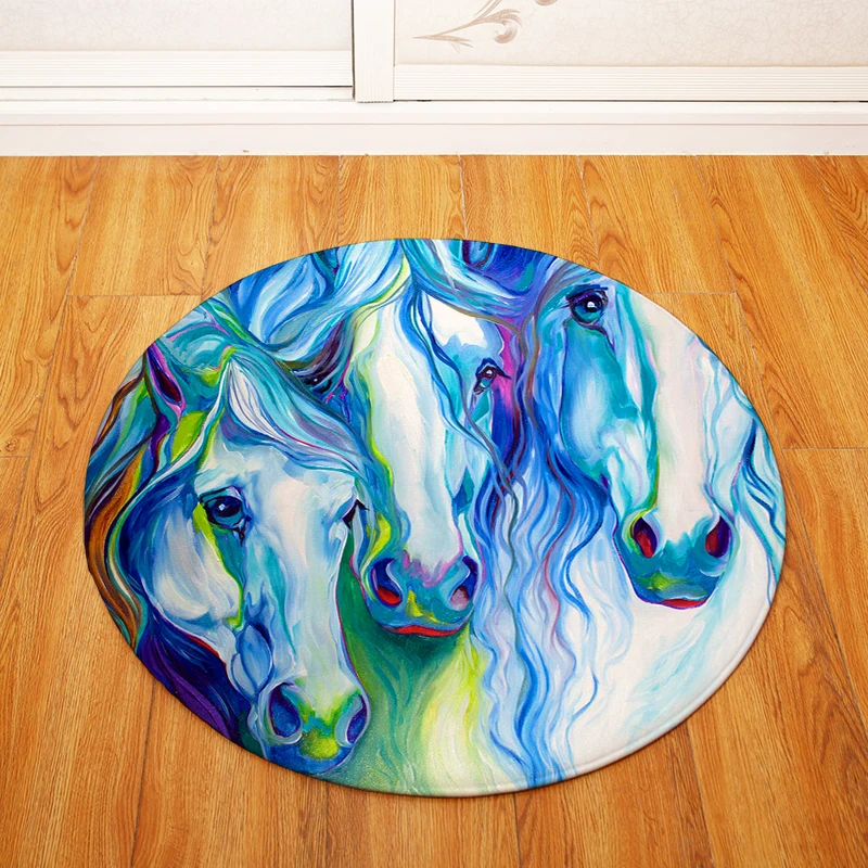 

Modern Fashion Nordic Animal Style Round Chair/Table Desk Mat Living Room Bedroom Area Rug Decorative Carpet