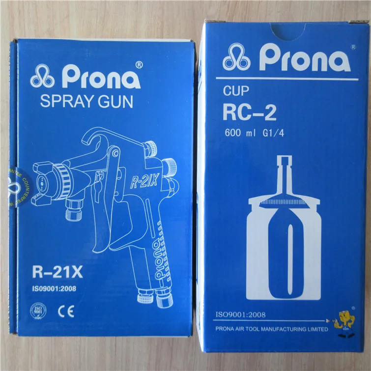 Prona R-21X профессиональный автомобильный Краскораспылитель, sunction и gravity feedtype tp на выбор, 1,3 1,5 2,0 2,5 мм сопло, R21