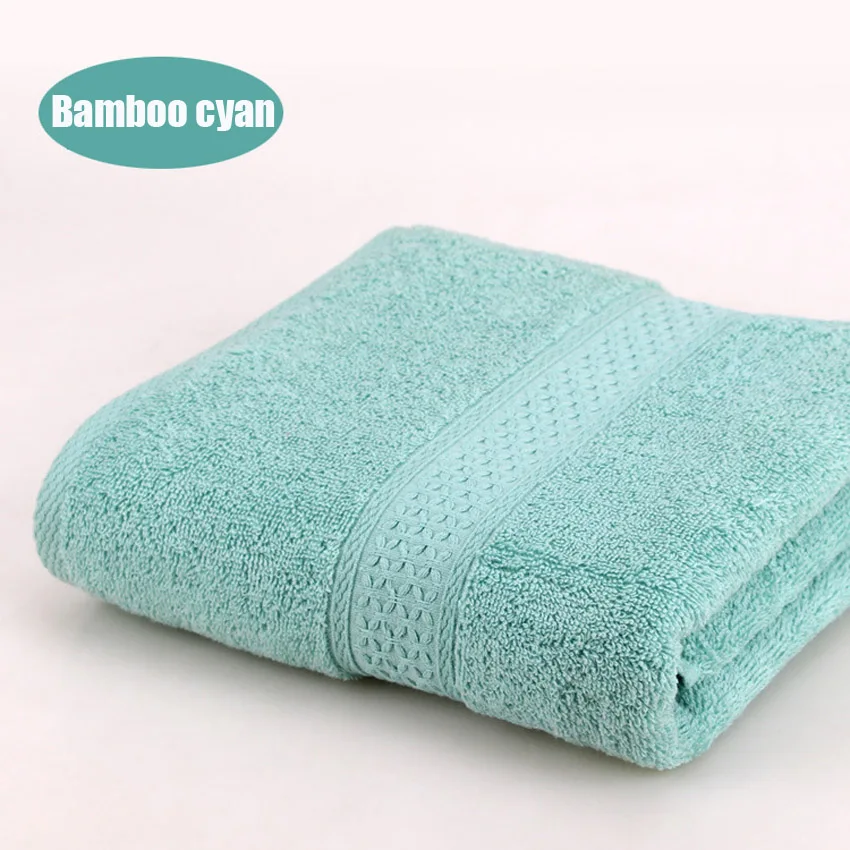 Супер абсорбирующее большое полотенце из чистого хлопка, банное полотенце 70*140, плотное мягкое полотенце для ванной комнаты, удобное пляжное полотенце, 15 цветов - Цвет: Bamboo cyan