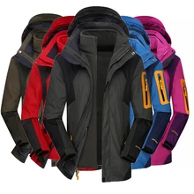 5XL мужская зимняя водонепроницаемая походная Лыжная Треккинговая куртка 3 в 1, дышащая верхняя одежда