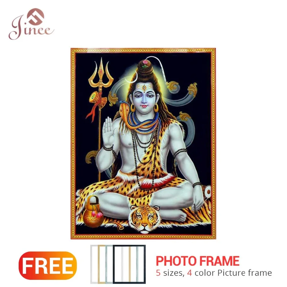 

Diamond Embroidery Hindu Gods Shiva Diamond Painting Religion Cross Stitch Full Mosaic Square Rhinestones Needleworks Decor