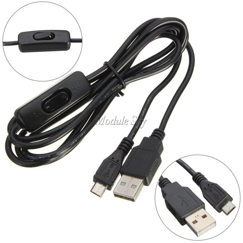 

1.5m Micro USB Power Supply Charger Cable Wire w/ ON/OFF Switch For Raspberry Pi