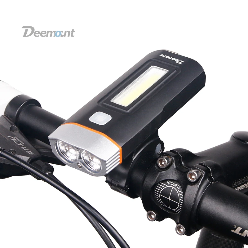 USA LED Bicycle Headlight Mountain Bike Front Lamp Rear light Rechargeable
