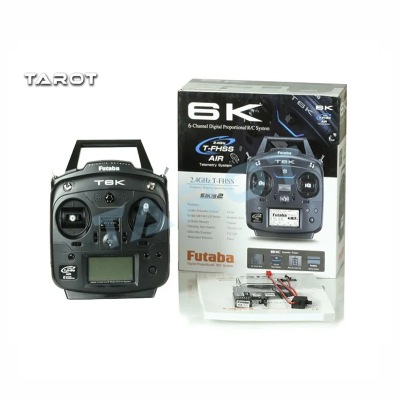 

Original Futaba 2.4G 6-channel RC T6K with R3006SB receiver T6J upgrade with return function for fixed-wing / helicopter / multi