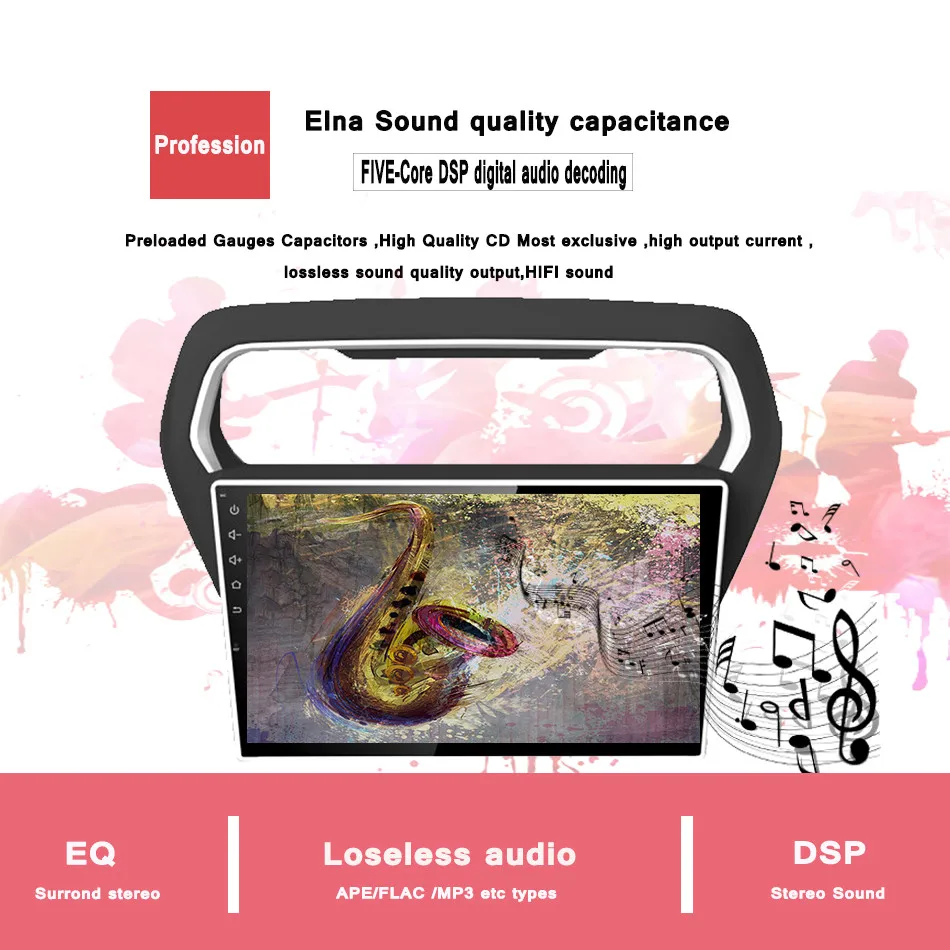 Excellent 10.1" car radio for Ford Escort android 7.1 Octa Core car dvd player with bluetooth,Mirror link,support DVR 2015 2016 2017 audio 4