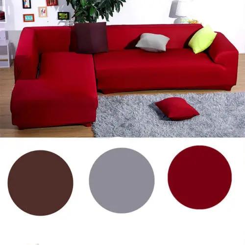 Durable Stretch Elastic Fabric Sofa Cover Sectional Corner Couch Covers