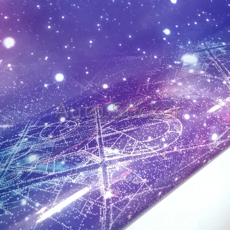 Glossy Space Starry Galaxy Sticker Bomb Vinyl Wrap 3