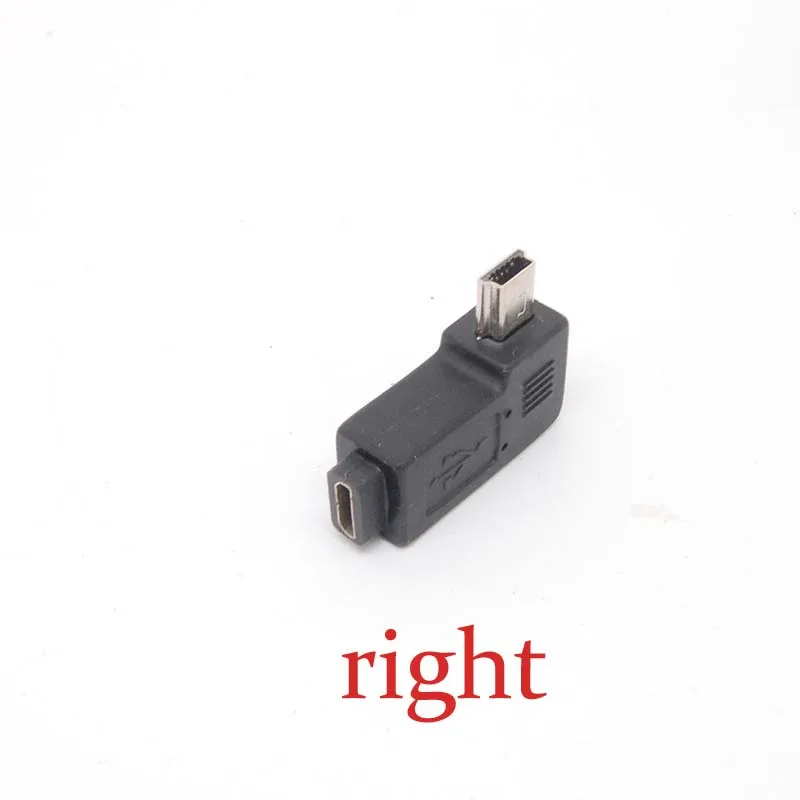 Переходник с Mini USB Type A папа на Micro B мама под прямым углом 90 градусов зарядное