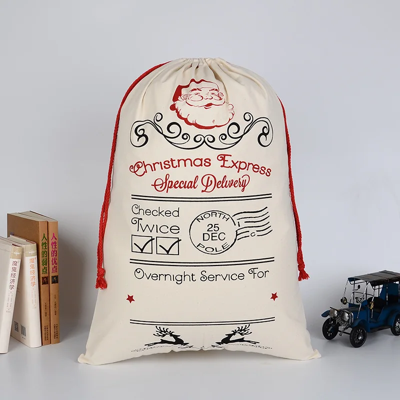 10 шт. Индивидуальная сумка Рождественский Подарочный мешок вечерние подарочные сумки многоразовая Хлопковая сумка для покупок Женская