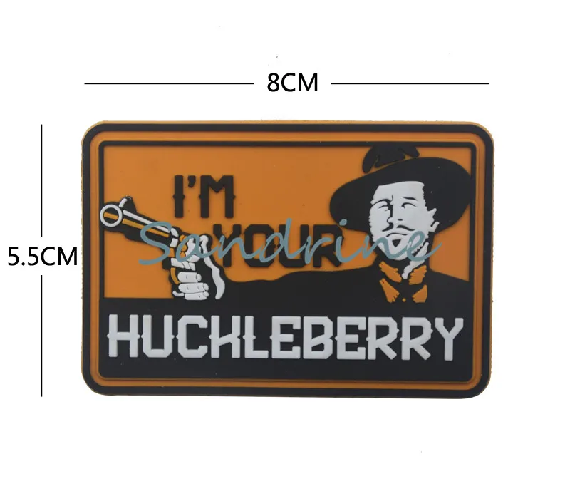 Военные армейские тактические ПВХ резиновые нашивки i'm your huckleberry для одежды