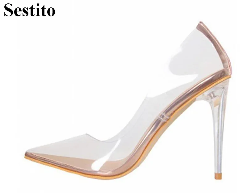 

New Design Fashion Solid PVC Pointed Toe Slip-on Dress Women Pumps Sexy Super High Thin Heels Basic Women Shoes Spring/Autumn