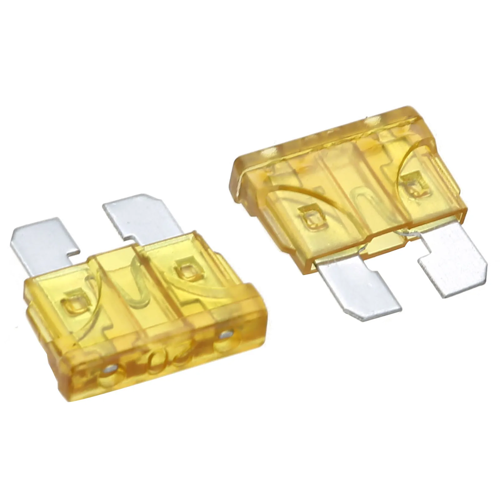 Treyues 10pcs 20A Yellow Color Coded Standard ATO/ATC Blade Fuses For Auto Car Truck