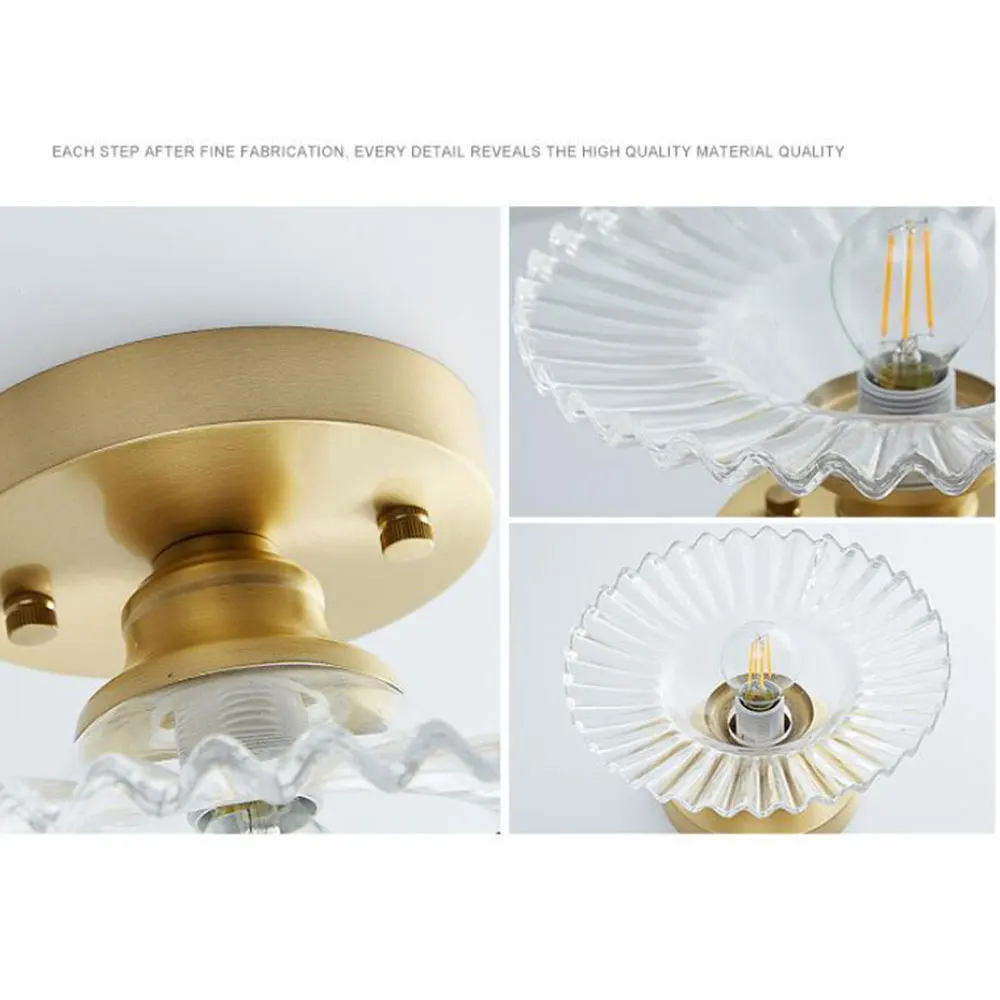  Nordic Glass Ceiling lamp Retro Loft Vintage Ceiling Light Russia Dining Room Modern corridor coppe - 32971738412