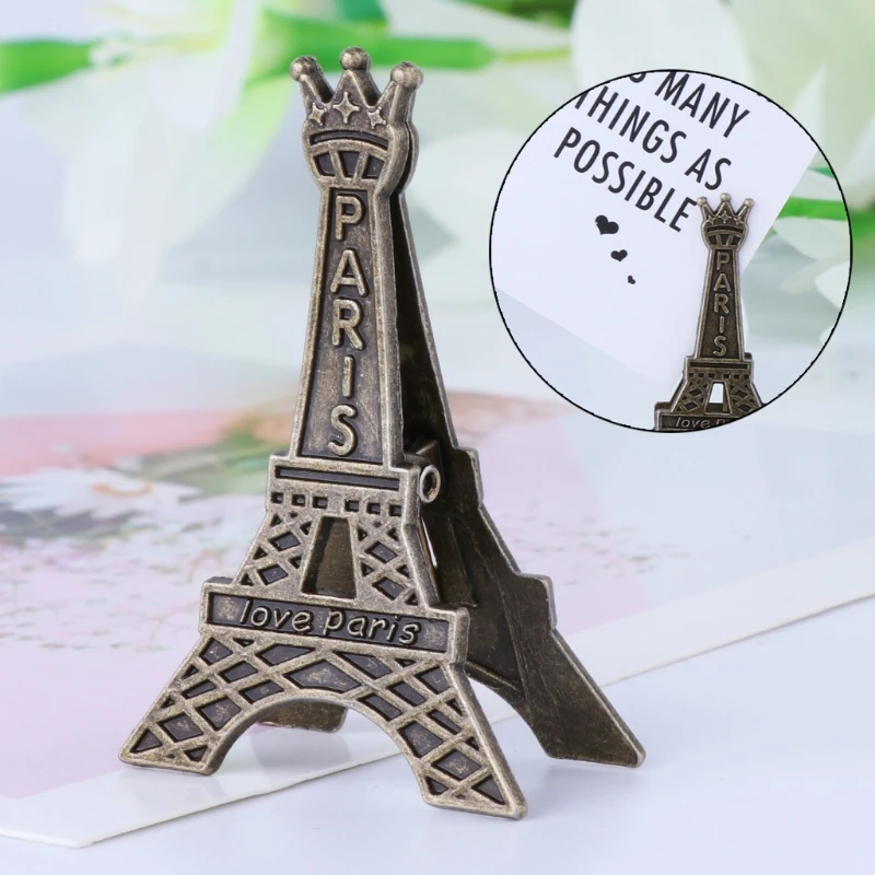 Винтажная Эйфелева башня Париж металлическая Памятка скрепка для сообщения украшения фото