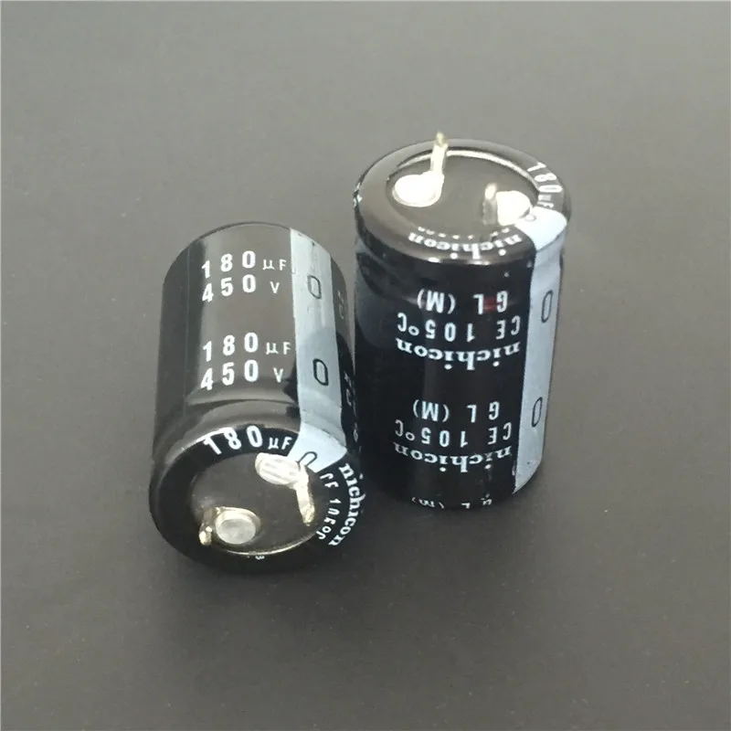 

2PCS/10PCS 180uf 450v Nichicon GL 25x35mm 450V180uF Snap-in PSU Capacitor