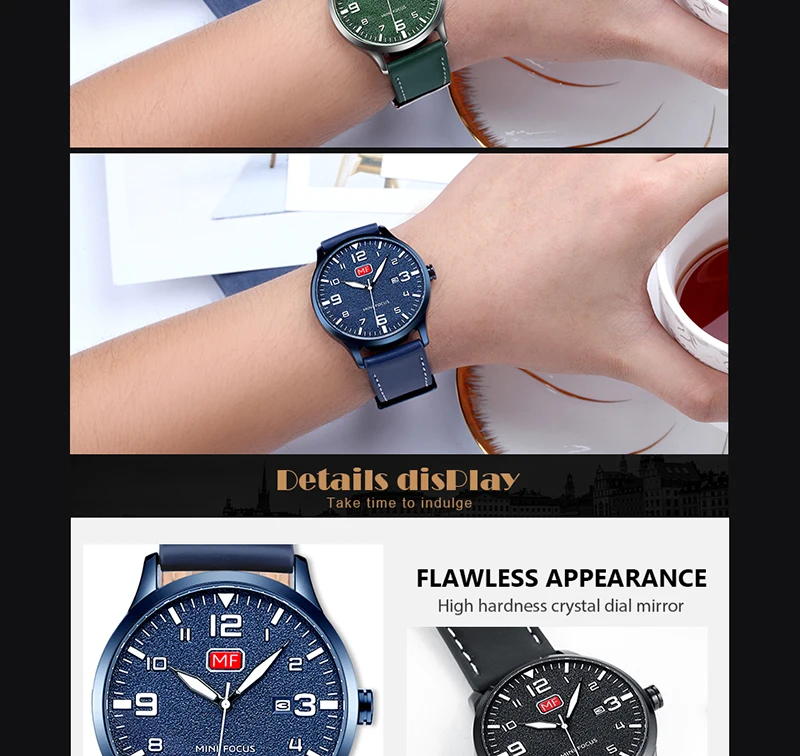 Men Watches 2019 MINIFOCUS Luxury Brand Quartz Men's Wrist Watch Waterproof Brown Leather Strap Fashion Male Wristwatch Men 2019 (6)