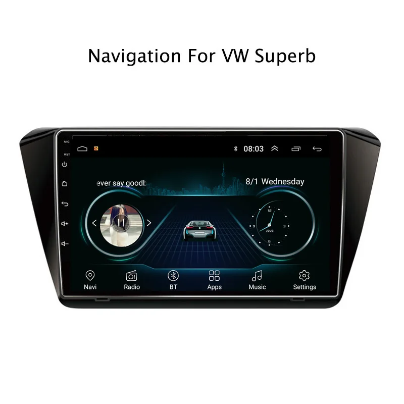 Discount 10.1" 2.5D IPS Android 8.1 Car DVD GPS Player For Skoda Superb 2016-2018 Car Radio Stereo Head Unit with Navigation 1