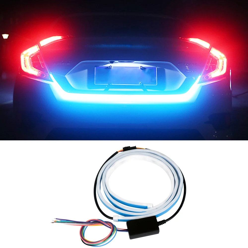 

Car-styling yellow turn signal led trunk strip Light for car Tail trunk led Tailgate strip flash follow LED Light