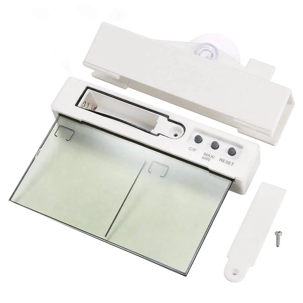 

Digital Transparent window Display Thermometer Hydrometer Indoor Outdoor Temperature Humidity meter Station with Suction
