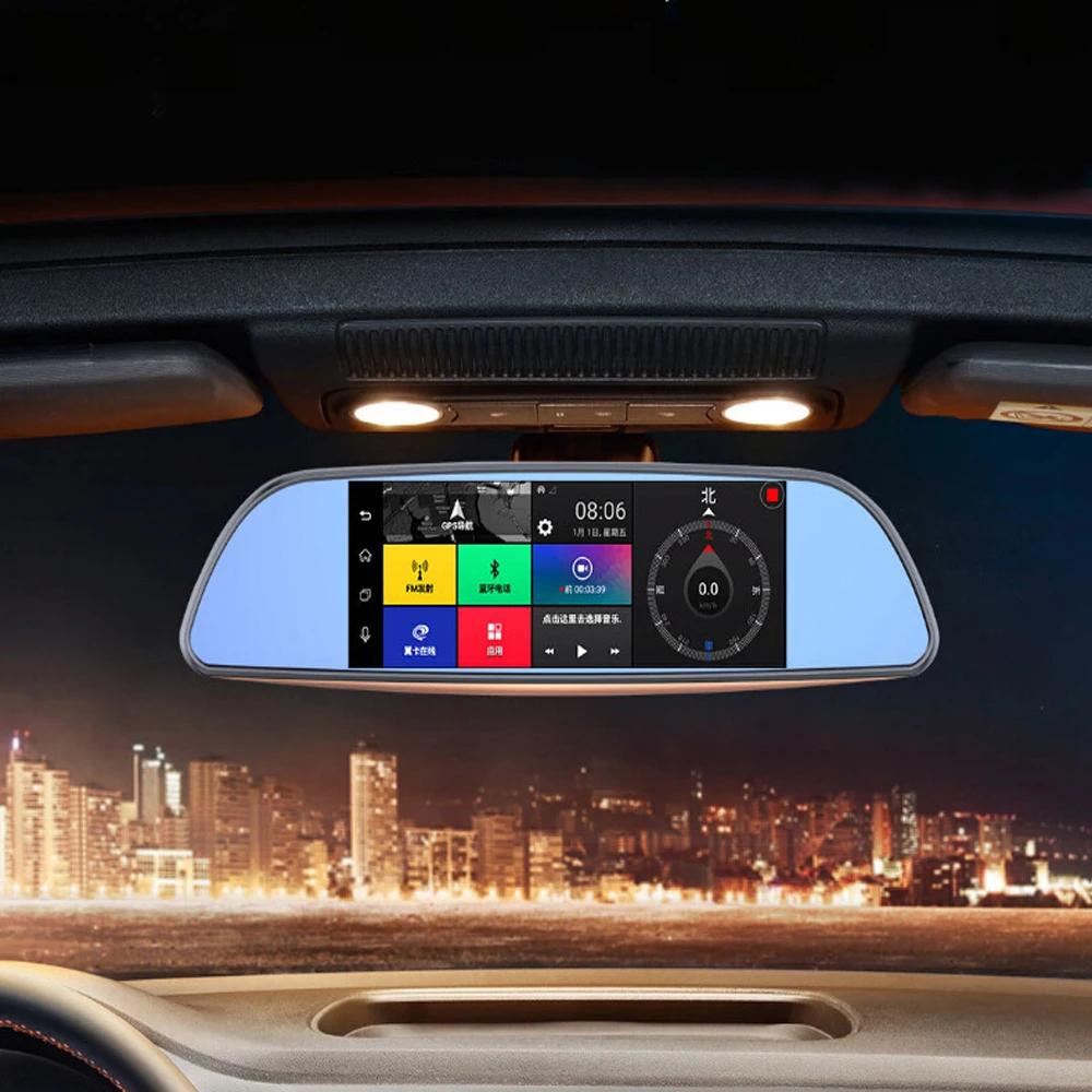 Авто Full HD 1080P видео рекордер камера gps заднего вида 7 дюймов Dash Cam Автомобильный