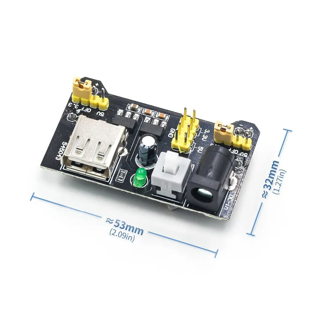 Макетная плата блок питания Mb-102 блок питания двухсторонний 5V3. 3 в Выход Dc Регулирующий модуль питания