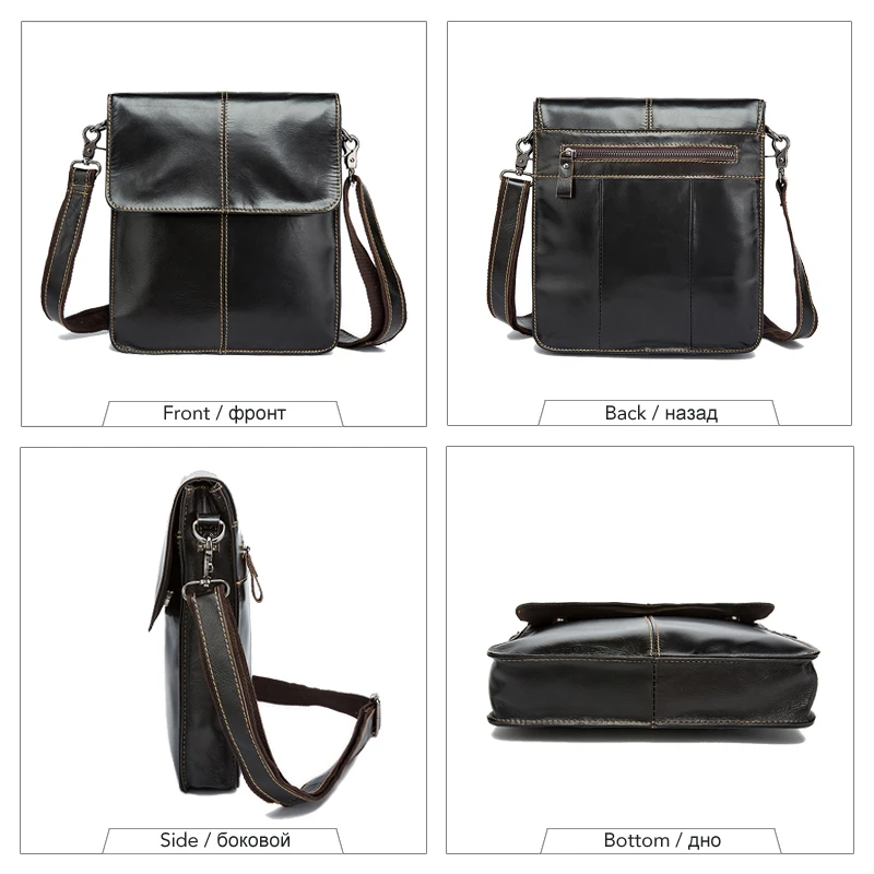  WESTAL Messenger Bag Men's Shoulder bags Genuine Leather Small flap male man Crossbody bag for Mess - 32736738710
