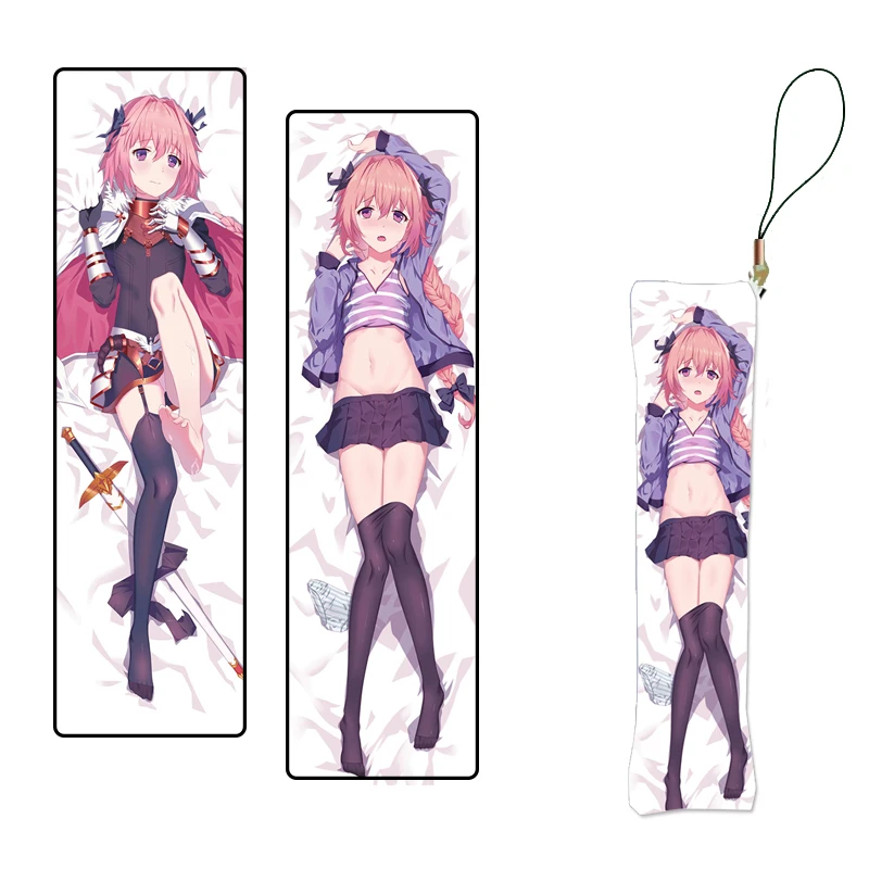 

Custom Keychain Anime Fate/Apocrypha Astolfo Mini Dakimakura Strap Plush Body Pillow Phone Strap Cosplay Pendants Gift