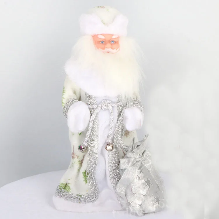 Электрическое освещение музыка шаговый Санта Клаус рождественские украшения статуэтки рождественские украшения пение русские песни