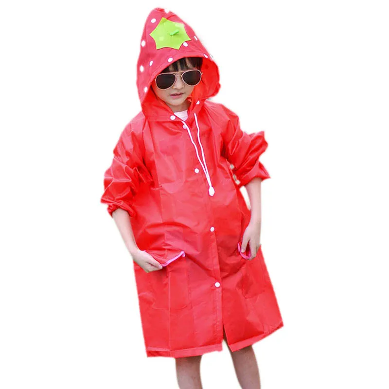 Водонепроницаемый дождевик для детей, 1 шт., детский дождевик, непромокаемая одежда, ветрозащитный дождевик с рисунком животных, стильное студенческое пончо