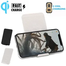 

Fottone wireless charger qi For iPhone X For Samsung S9 phone charger Wireless fast charger Safe efficient 2 Coils Charging z9
