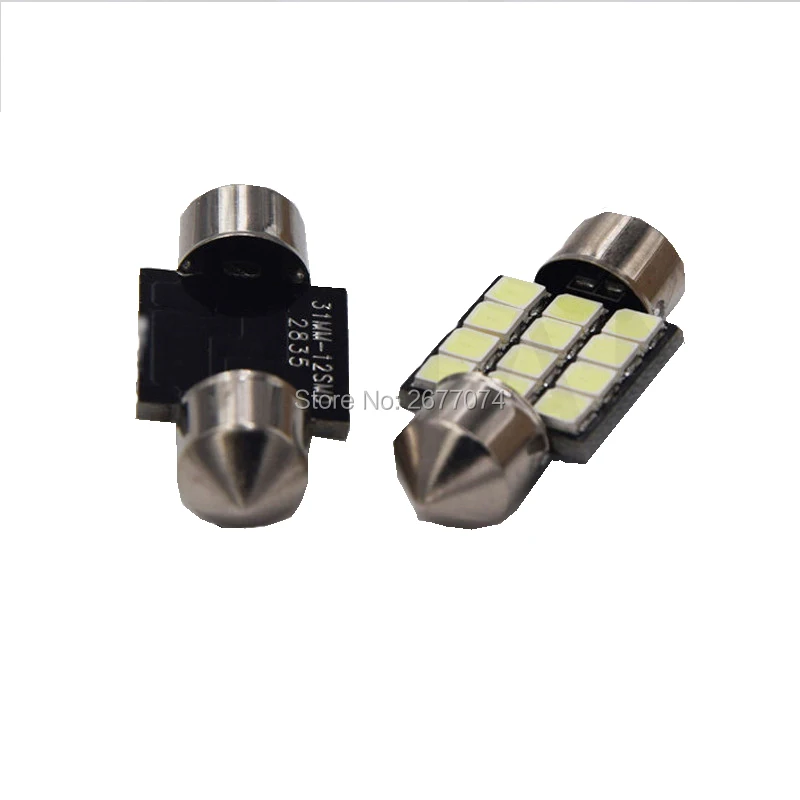 

10PCS 31/39/42MM Festoon-12SMD-2835 Dome Light ,reading light,license plate light White DC12V JTCL091-ly