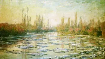 

High quality Oil painting Canvas Reproductions The Ice Floes (1880) By Claude Monet hand painted