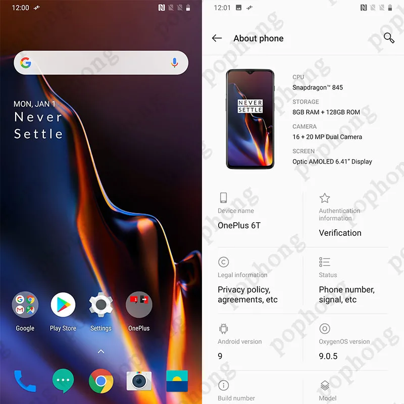 Oneplus 6T Snapdragon 845 мобильный телефон Oneplus6T 8 Гб Оперативная память 128/256 ГБ Встроенная память с двумя камерами, Всемирная прошивка, разблокировать Скорость