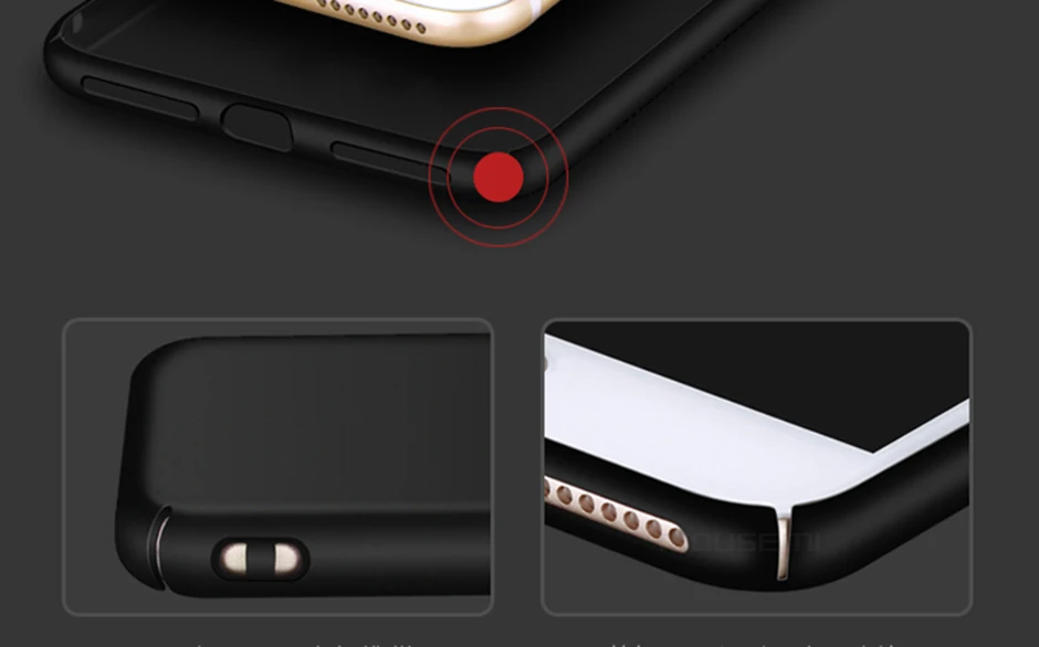 Luxury Hard PC Plastic Matte Back Cases For iPhone 6 Red Case 5 5s se 6s plus Covers For iPhone 7 plus red Full Phone Case Cover (12)