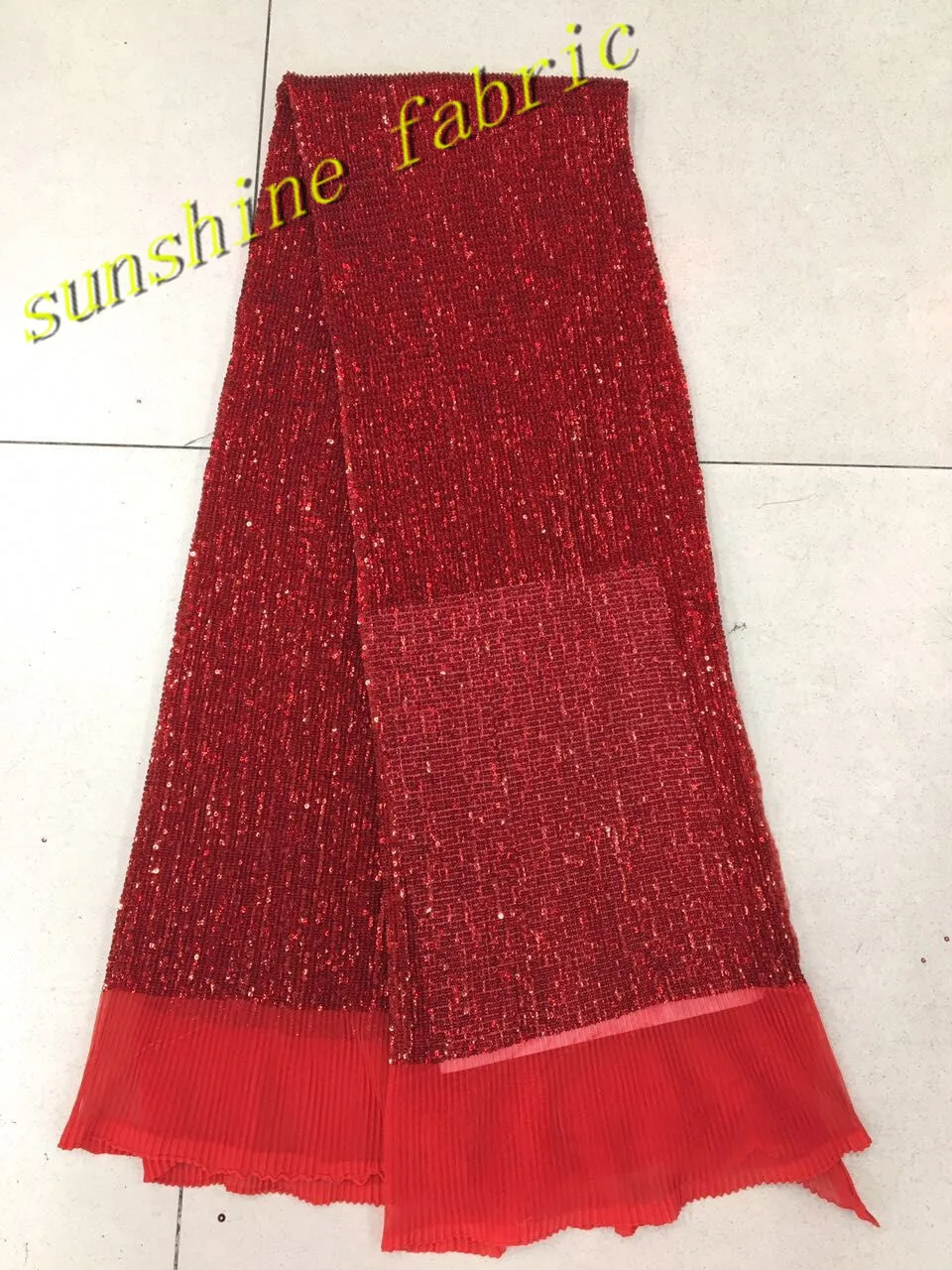 

10 colours French sequins Lace Fabric Shinning Embroidered Tulle Mesh Lace Fabric with sequins