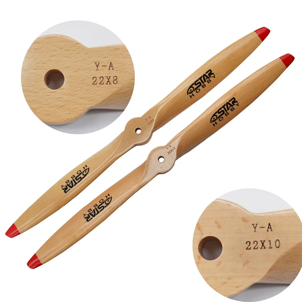 

2018 Wood Wooden Propeller Beech Prop Drilled Propeller 22x8 22x10 Inch for RC Gas DLE EME MLD Engine