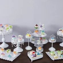 12 шт./компл. белый торт стенд Свадебная стойка для кексов набор стеклянный купол Серебрянное ожерелье Бар инструменты для украшения торта набор форм для выпечки