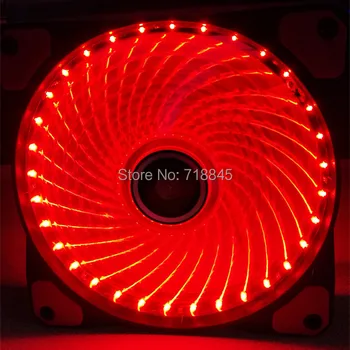 

12cm computer case fan silent 32 led red blue Green White colorful Color Nine Sickle Leaves System Cooling Fan pc case 4pin 3pin