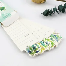 30 шт./кор. зеленые растения Милая мультяшная бумага Bookmarks карточка сообщения подарки карты Дети Ремесло Нерегулярные закладки Kawaii канцелярские принадлежности