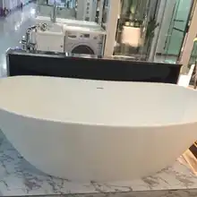 1800x850x630 мм твердая поверхность камень CUPC одобренная Ванна овальная отдельно стоящая Corian матовая или глянцевая отделка Ванна RS6569