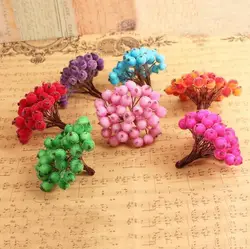 12 мм искусственный цветок Главы тычинки Berry для дня рождения Свадебная вечеринка пользу дома карточек торты Цветочные украшения DIY Craft WH